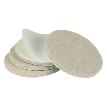 Furniture Pads, 7/32 in H, Tan, PK4 MPN:10J992