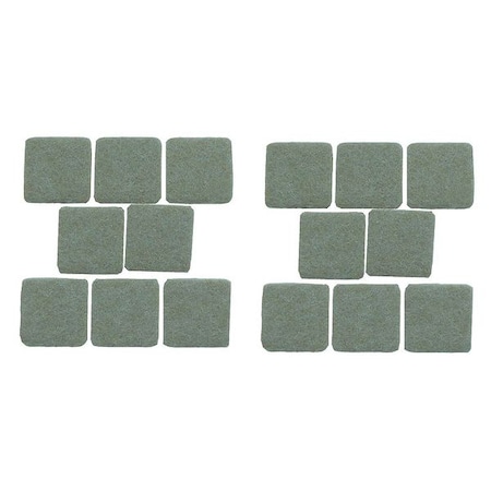 Felt Pads, Self-Stick, Square, 1