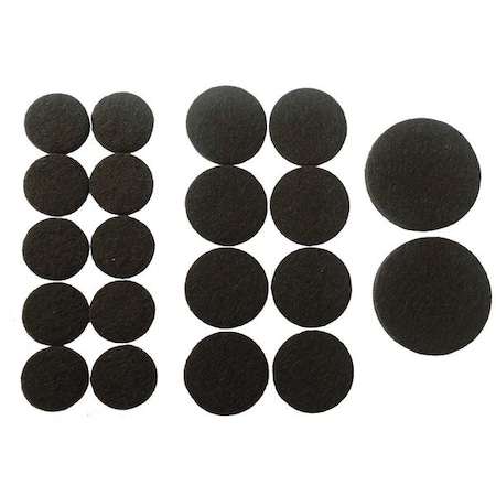 Felt Pads, SelfStick, Round, 3/4