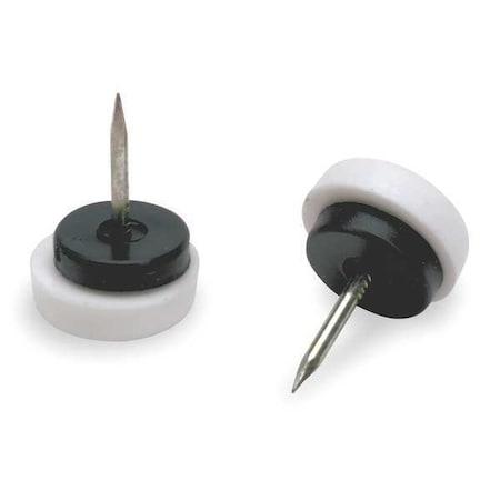 Furniture Glides, Nail-On, Rd, 1-1/8
