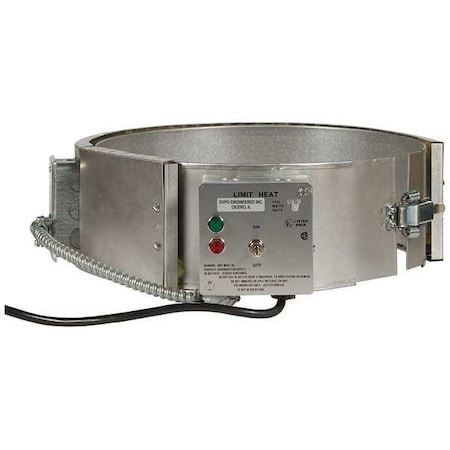 Drum Heater, 45.5625 in L, 115V AC MPN:LIM16-115