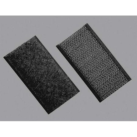 Reclosable Fastener Shapes, Rubber Adhesive, 3 in, 1 in W, Black, 200 PK MPN:16U737