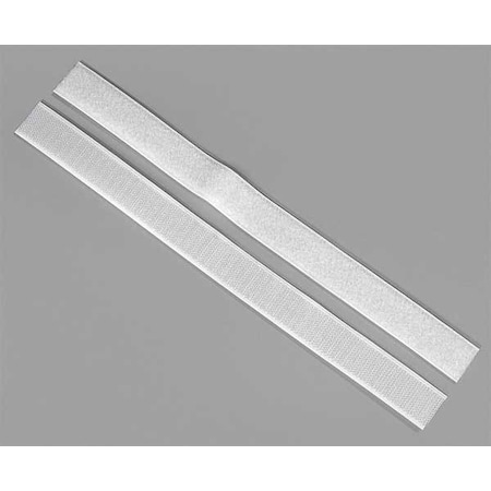 Reclosable Fastener Shapes, Rubber Adhesive, 6 in, 1 in W, White, 50 PK MPN:16U745