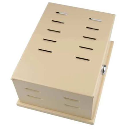 Universal Thermostat Guard, Tan, Metal, Inside Depth: 3 3/8 in MPN:13J043