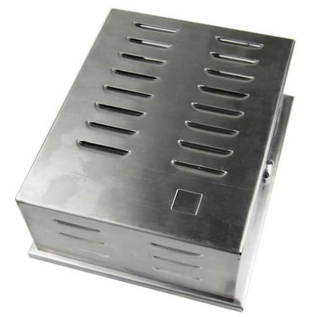 Universal Thermostat Guard, Stainless Steel, Inside Depth: 3 in MPN:13J044
