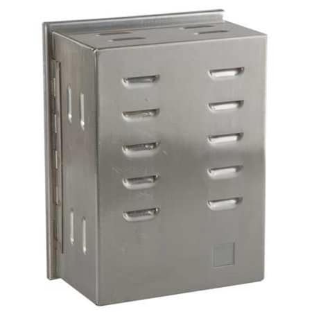 Universal Thermostat Guard, Stainless Steel, Inside Depth: 3 3/8 in MPN:13J046