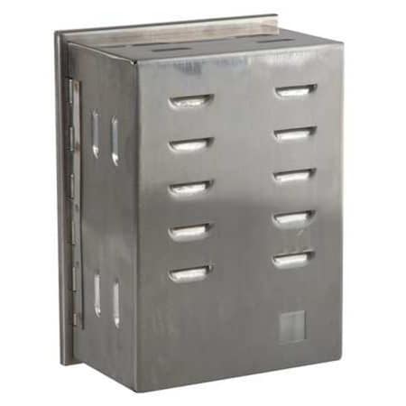 Universal Thermostat Guard, Stainless Steel, Outside Width: 6 1/4 in MPN:13J047