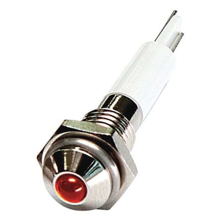 Round Indicator Light, Red, 12VDC, IP Rating: 40 MPN:24M020