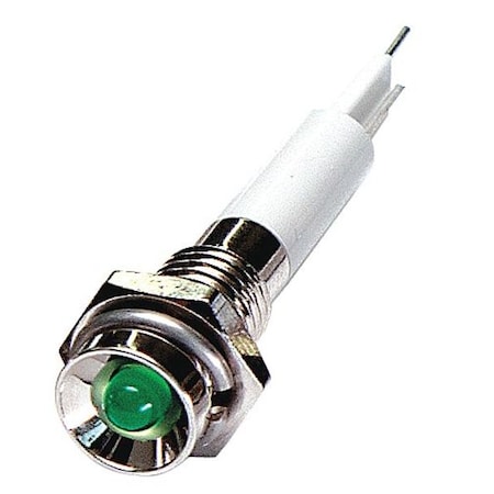 Protruding Panel Light, Green, 12 V DC MPN:24M028