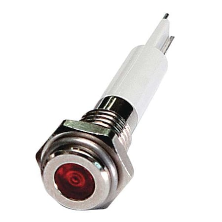 Flat Indicator Light, Red, 12VDC, Current Drawn: 20 mA MPN:24M032