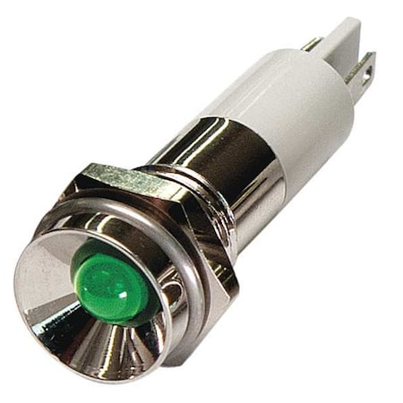 Protruding Panel Light, Green, 12 V DC MPN:24M086