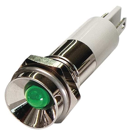 Protrude Indicator Light, Green, 24VDC, Current Drawn: 20 mA MPN:24M089
