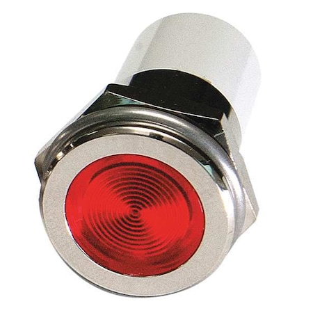 Flush Panel Light, Red, 12 V DC MPN:24M163