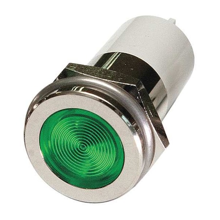 Flush Panel Light, Green, 12 V DC MPN:24M165