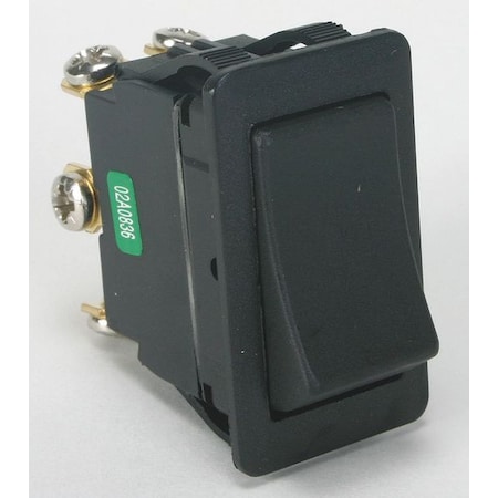 RockerSwitch, NoLens/Lamp, Black, On/On MPN:2LNG6