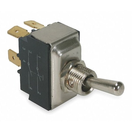Toggle Switch, Non-Illuminated, 2 Position, On/Off, Quick Connect Tab, DPST MPN:2VLU1