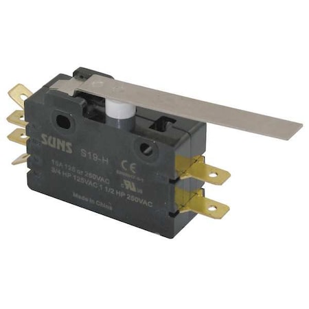Snap Action Switch, Hinge, Lever Actuator, DPDT, 15 A at 240 V AC Contact Rating MPN:5JEH2