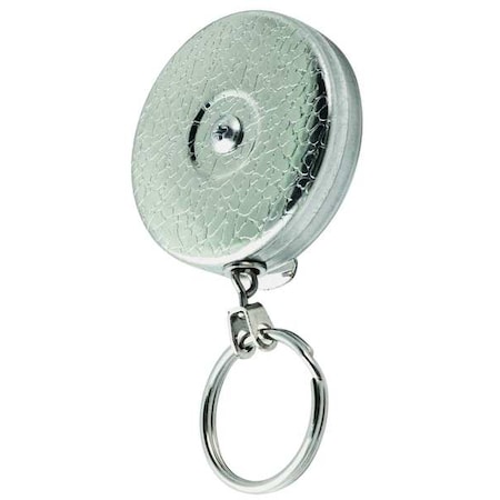 Key Reel, Chrome, Stainless Steel Chain, Chrome Texture MPN:0005-011