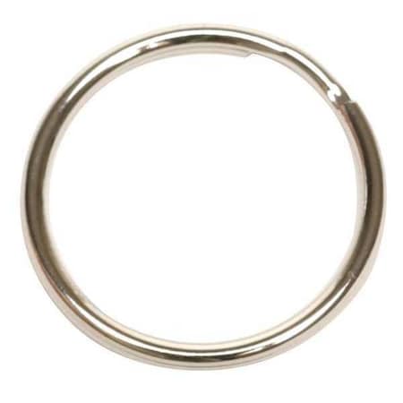 Split Key Ring, Gray, Steel, Nickel Plated 25 PK MPN:1F100