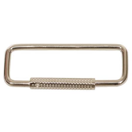 Split Key Ring, Gray, Steel, Spring Sleeve, Nickel Plated 25 PK MPN:1F101