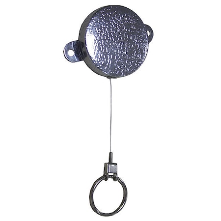 Key Reel, Chrome, Sheathed Steel Cable, Chrome Texture MPN:25DU47