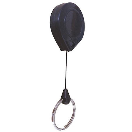 Badge Holder, Split Ring Type, Black MPN:25DU57