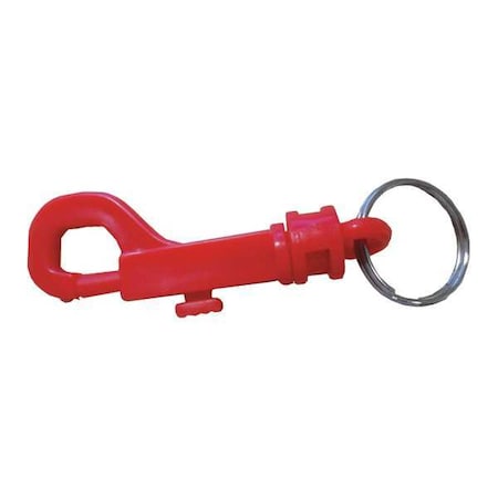 Plastic Key Clip, Red, Plastic, Not Load Rated MPN:25PA13