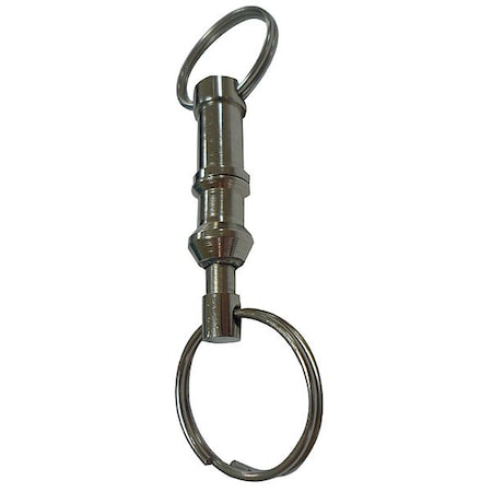 Quick Release Key Holder, Silver, Steel, Quick Release Ring, Nickel Plated MPN:25PA26