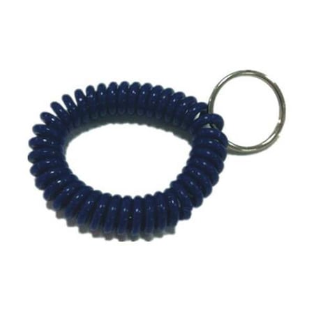 Wrist Coil Key Ring, Blue, Steel, Steel Ring, 10 PK MPN:25PA30