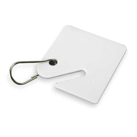 Blank Key Tags, 1 1/2 in H x 1 1/2 inW, White, 50 PK MPN:2NEU1