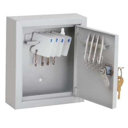 Key Box, Beige, Steel, Cam Lock, Powder Coated MPN:33J868