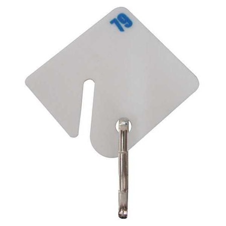 Key Tag, White, Rectangle, Nickel Plated 10 PK MPN:33J874