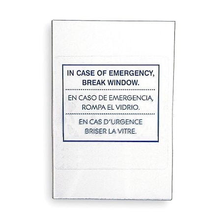Emergency Key Box Replacement, Acrylic MPN:56HW39