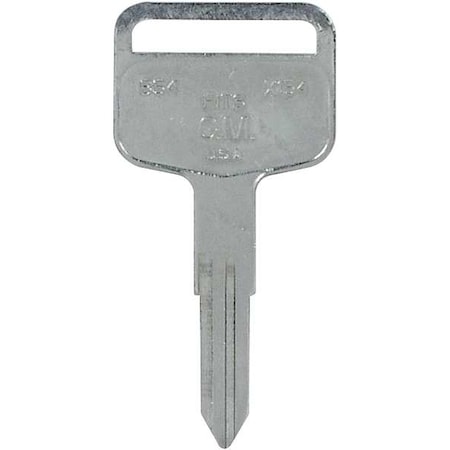 Key Blank, B54, Brass, PK25 MPN:5ZLE8