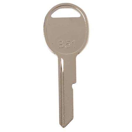 Key Blank, B51, Brass, PK25 MPN:5ZLF9