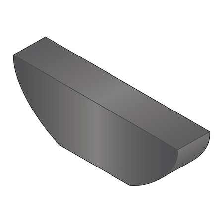 Woodruff Key, 0.992 in L, 0.1880 in W, 0.438 in H, Steel Plain, 25 PK MPN:WWG-WKC-013