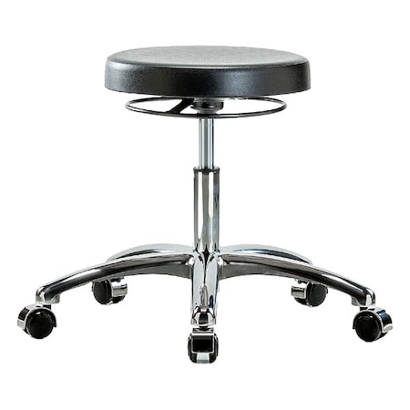 Poly Desk Stool, Chrome, Casters, Class 10 MPN:BR-CLR-PDHSO-CR-CC