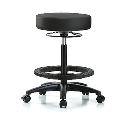 Bench Stool, Hi, Vinyl, BF, Casters, BLK MPN:BR-VHBSO-RG-BF-RC-8540