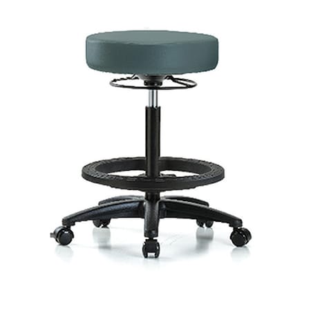 Bench Stool, Hi, Vinyl, BF, Casters, Blu MPN:BR-VHBSO-RG-BF-RC-8546
