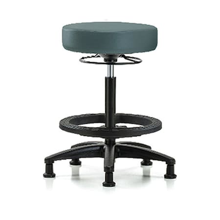 Bench Stool, Hi, Vinyl, BF, Glides, Blu MPN:BR-VHBSO-RG-BF-RG-8546