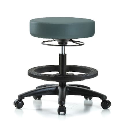 Bench Stool, Med, Vinyl, BF, Casters, Blu MPN:BR-VMBSO-RG-BF-RC-8546