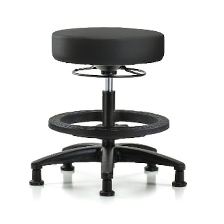 Bench Stool, Med, Vinyl, BF, Glides, BLK MPN:BR-VMBSO-RG-BF-RG-8540