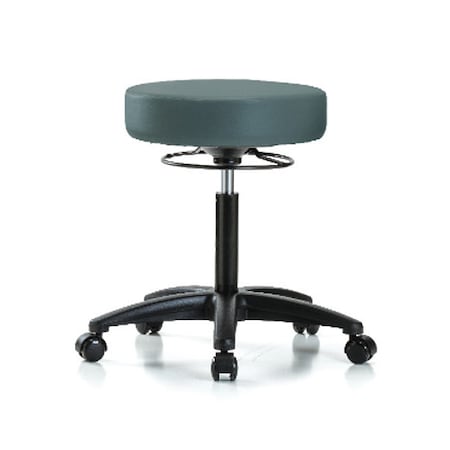 Bench Stool, Med, Vinyl, Casters, Blu MPN:BR-VMBSO-RG-NF-RC-8546
