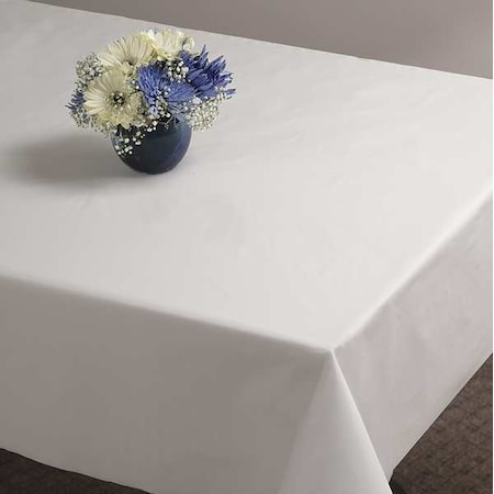 Table Cover, Plastic, 82 In., White, PK12 MPN:112010