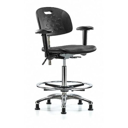ESD Task Chair, Adjustable Arms, 24-3/4