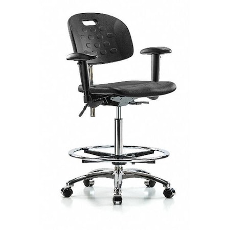 ESD Task Chair, Adjustable Arms, 24-3/4