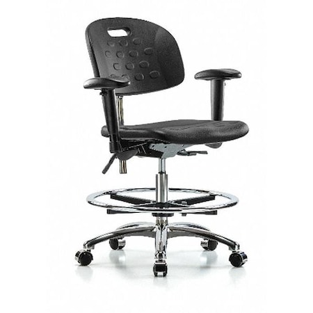 ESD Task Chair, Adjustable Arms, 20-1/2