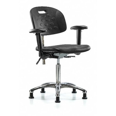 ESD Task Chair, Adjustable Arms, 20-1/2