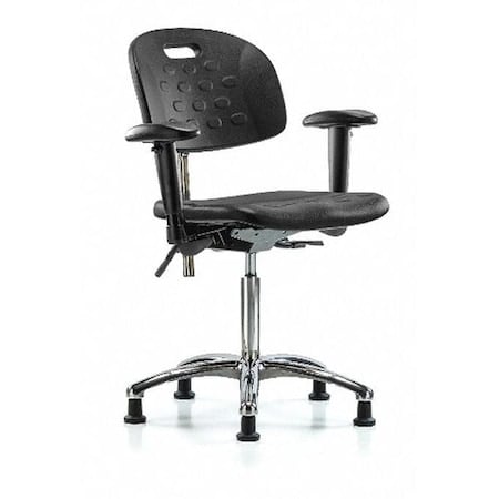 ESD Task Chair, Adjustable Arms, 20-1/2