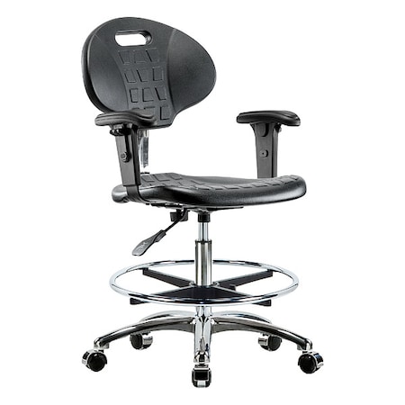ESD Task Chair, Adjustable Arms, 19-1/2